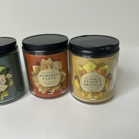 Bath & Body Works Candies 7oz Pumpkin Scented Fall Autumn Lot Of 4 - Picture 5 of 8